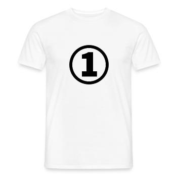 Nummer eins - Männer T-Shirt - Weiß - Vorne - AI Model Male 178 dark (178cm)