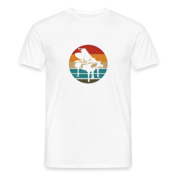 Klavier Musik - Männer T-Shirt - Weiß - Vorne - AI Model Male 178 dark (178cm)