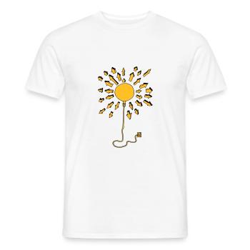 Sun - Men's T-Shirt - white - Front - AI Model Male 178 dark (178cm)