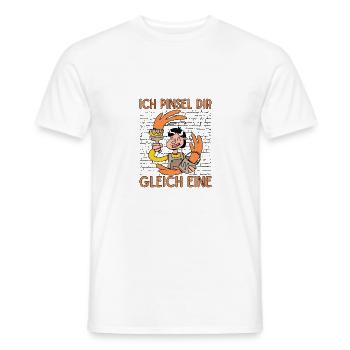 Painter I'll Brush You Right Away A Master Painter Idea - Men's T-Shirt - white - Front - AI Model Male 178 dark (178cm)