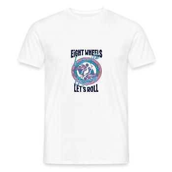 Rollerblades Blade Eight Wheels Let ́s Roll Cadeaux - T-shirt homme - blanc - Devant - AI Model Male 178 dark (178cm)