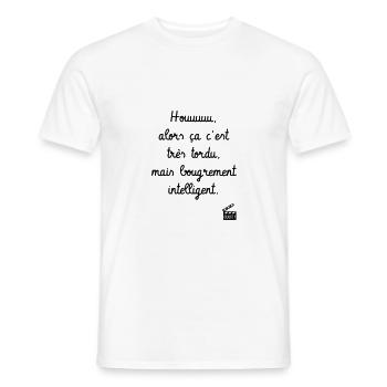 Houu, alors ça c'est très tordu - Le Dîner de cons - T-shirt homme - blanc - Devant - AI Model Male 178 dark (178cm)