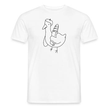 Baguette Canard - T-shirt homme - blanc - Devant - AI Model Male 178 dark (178cm)