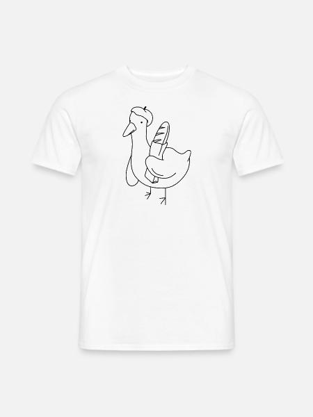 Baguette Duck - Men's T-Shirt - white