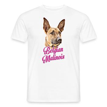 Belgischer Schäferhund Malinois - Männer T-Shirt - Weiß - Vorne - AI Model Male 178 dark (178cm)