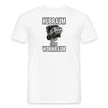 Hubraum statt Wohnraum Motor - Männer T-Shirt - Weiß - Vorne - AI Model Male 178 dark (178cm)