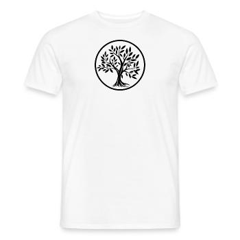 Arbre de vie, méditation, yoga - T-shirt homme - blanc - Devant - AI Model Male 178 dark (178cm)