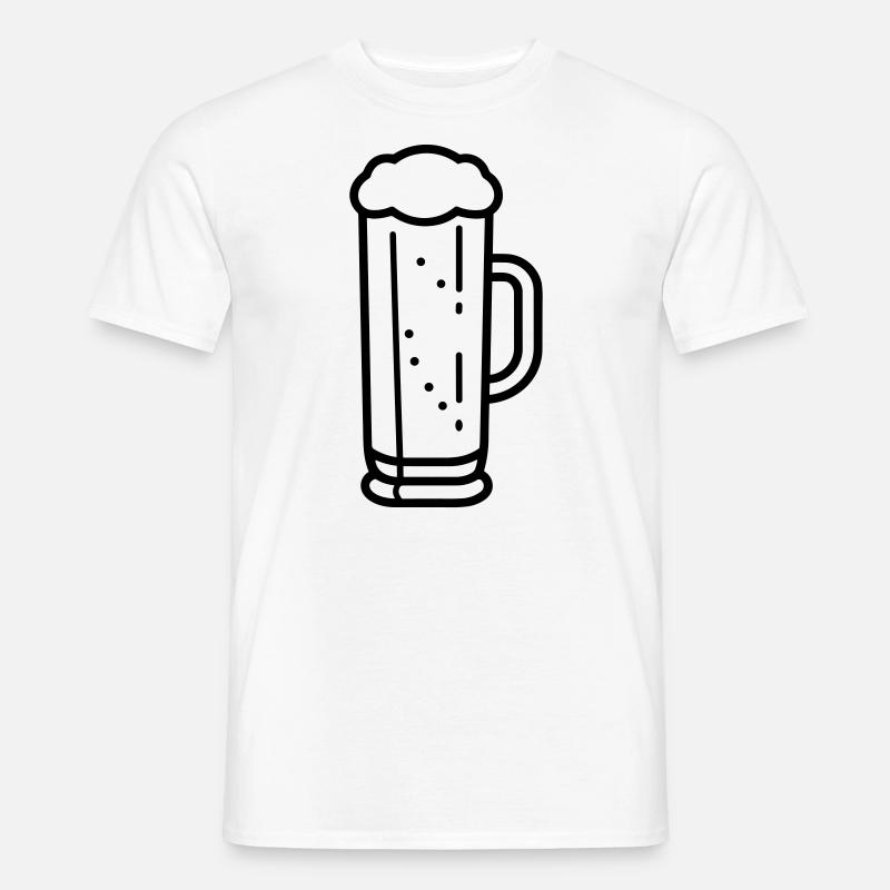 Bier - Männer T-Shirt - Weiß
