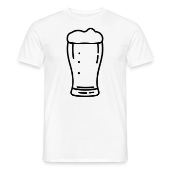 Bière - T-shirt homme - blanc - Devant - AI Model Male 178 dark (178cm)