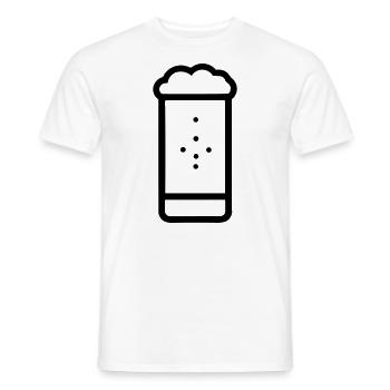 Bière - T-shirt homme - blanc - Devant - AI Model Male 178 dark (178cm)