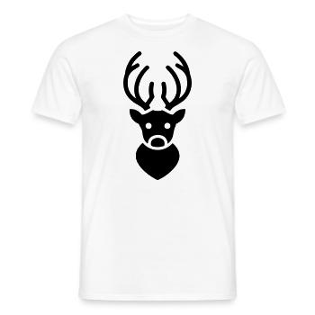 Christmas Reindeer - Men's T-Shirt - white - Front - AI Model Male 178 dark (178cm)