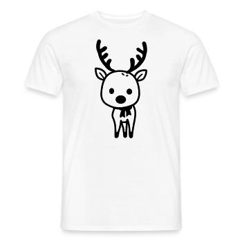 Hirsch - Männer T-Shirt - Weiß - Vorne - AI Model Male 178 dark (178cm)