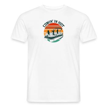 Pontonboot Kapitän Bootfahren See Pontoon - Männer T-Shirt - Weiß - Vorne - AI Model Male 178 dark (178cm)