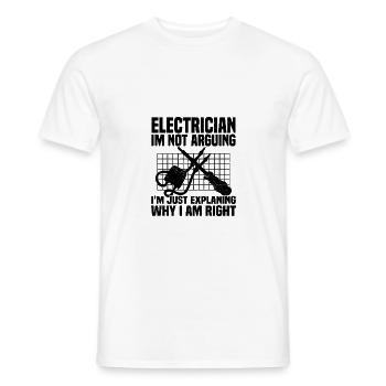 Elektriekr Sprüche | Handwerker Azubi Geschenkidee - Männer T-Shirt - Weiß - Vorne - AI Model Male 178 dark (178cm)