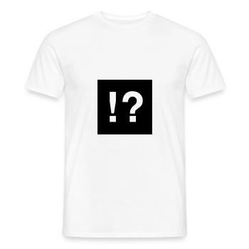 Punctuation marks - call signs - question marks - Men's T-Shirt - white - Front - AI Model Male 178 dark (178cm)