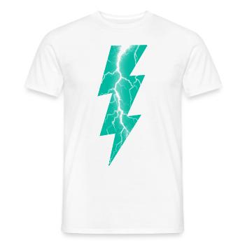 Blitz Türkis Blitz - Männer T-Shirt - Weiß - Vorne - AI Model Male 178 dark (178cm)