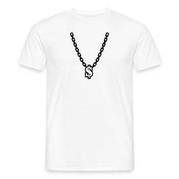 collier - T-shirt homme - blanc - Devant - AI Model Male 178 dark (178cm)