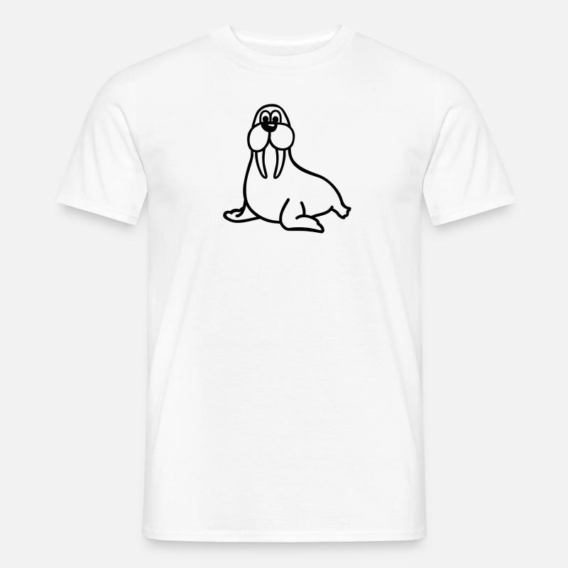 Walross - Männer T-Shirt - Weiß