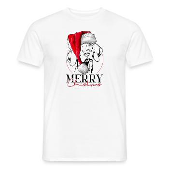 Santa MAGYAR VIZSLA Joyeux Noël Chiens Wilsigns - T-shirt homme - blanc - Devant - AI Model Male 178 dark (178cm)