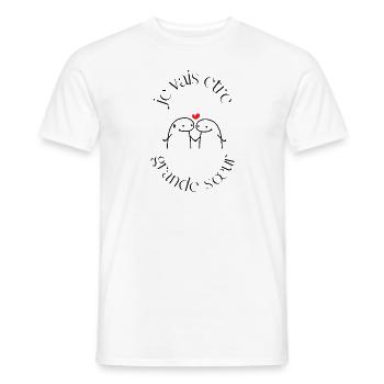 Ich werde eine große Schwester sein - Männer T-Shirt - Weiß - Vorne - AI Model Male 178 dark (178cm)