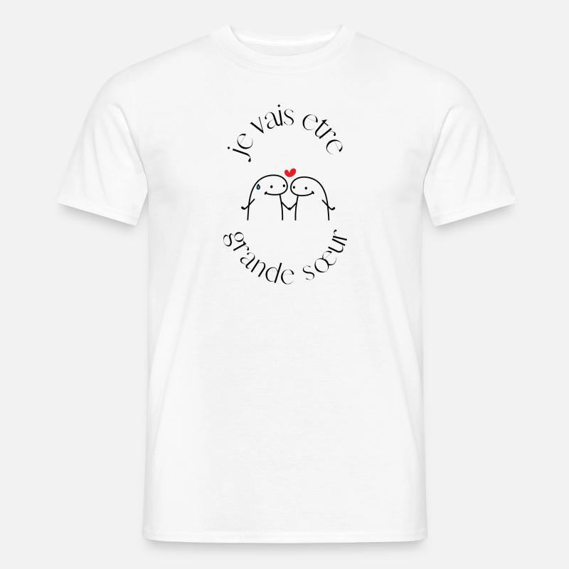 Ich werde eine große Schwester sein - Männer T-Shirt - Weiß
