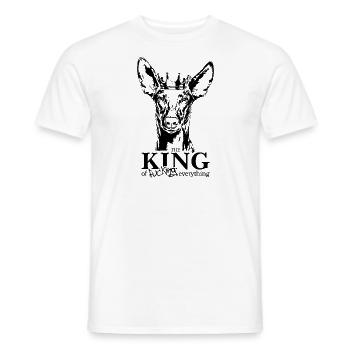 Pharaoh Dog King of everything Saying Dogs - Men's T-Shirt - white - Front - AI Model Male 178 dark (178cm)