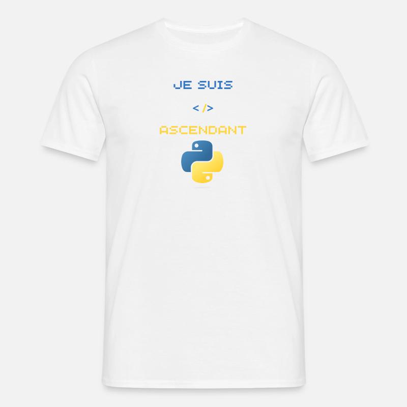 Geschenk für Python-Entwickler - Männer T-Shirt - Weiß