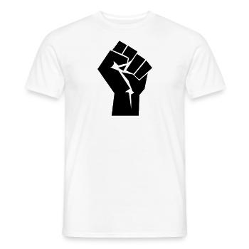 Raised Fist Logo - Men's T-Shirt - white - Front - AI Model Male 178 dark (178cm)