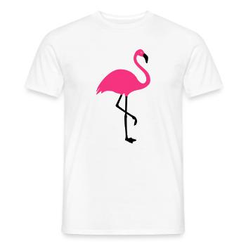 Flamingo Summer Sun Beach - T-shirt homme - blanc - Devant - AI Model Male 178 dark (178cm)
