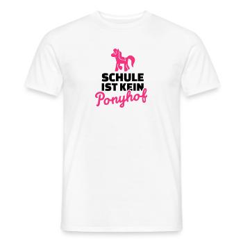 Schule - Männer T-Shirt - Weiß - Vorne - AI Model Male 178 dark (178cm)