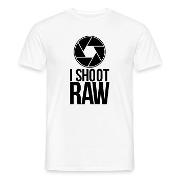 shoot raw - Männer T-Shirt - Weiß - Vorne - AI Model Male 178 dark (178cm)