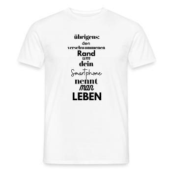 Smartphone Leben Typografie Digital Detox Tee - Männer T-Shirt - Weiß - Vorne - AI Model Male 178 dark (178cm)