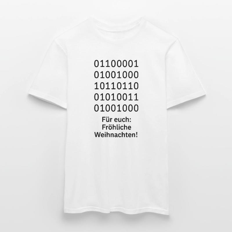 Binary Code Weihnachtszauber Männer T-Shirt