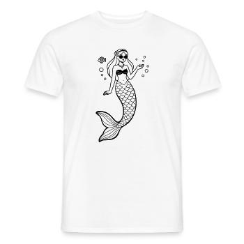 mermaid - Men's T-Shirt - white - Front - AI Model Male 178 dark (178cm)