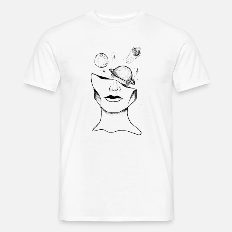 Kosmische Kunstgrafik - Männer T-Shirt - Weiß