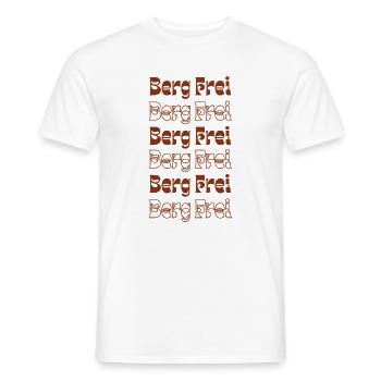 Retro Berg Frei Mountain Typography - Männer T-Shirt - Weiß - Vorne - AI Model Male 178 dark (178cm)