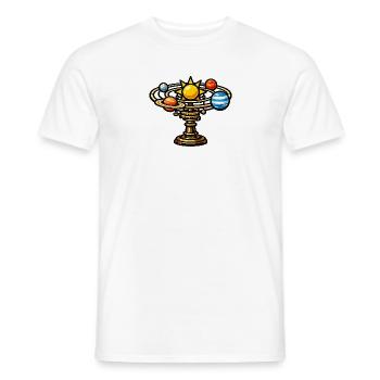 Solar orbital on bronze stem - Men's T-Shirt - white - Front - AI Model Male 178 dark (178cm)