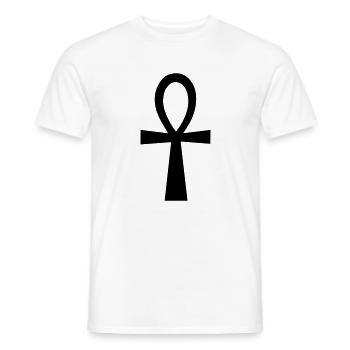 ankh symbol - T-shirt homme - blanc - Devant - AI Model Male 178 dark (178cm)
