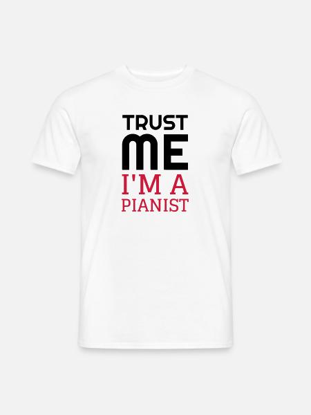 Klavier Piano Musik Musiker Musikerin - Männer T-Shirt - Weiß