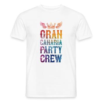 Dicton de l’équipe de fête de Gran Canaria - T-shirt homme - blanc - Devant - AI Model Male 178 dark (178cm)