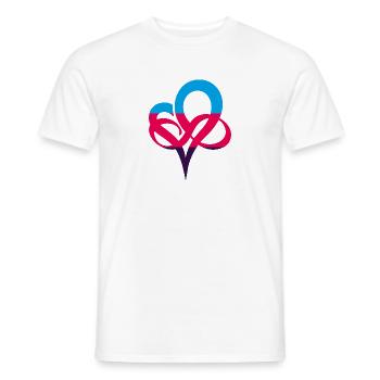 Polyamorie Flagge Infinity Heart Unendlichherz - Männer T-Shirt - Weiß - Vorne - AI Model Male 178 dark (178cm)