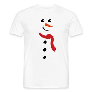Fröhlicher Schneemann - Männer T-Shirt - Weiß - Vorne - AI Model Male 178 dark (178cm)