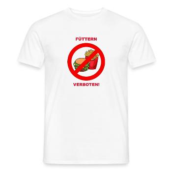füttern verboten - Männer T-Shirt - Weiß - Vorne - AI Model Male 178 dark (178cm)