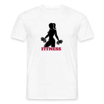 Fitness gym gym gym fitness center - Men's T-Shirt - white - Front - AI Model Male 178 dark (178cm)
