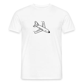 avion - T-shirt homme - blanc - Devant - AI Model Male 178 dark (178cm)