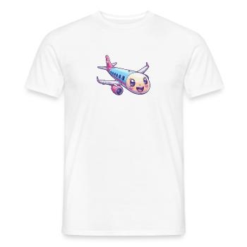 Niedliches Flugzeug - Männer T-Shirt - Weiß - Vorne - AI Model Male 178 dark (178cm)
