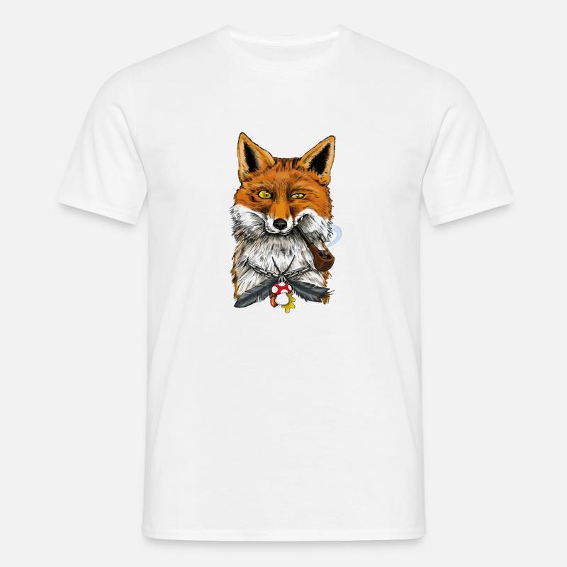 Fuchs - Männer T-Shirt - Weiß