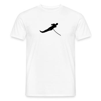 MONOSKI, MONO SKIING, WATER, WATER, SKI - Men's T-Shirt - white - Front - AI Model Male 178 dark (178cm)