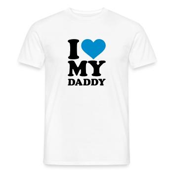 I love my Daddy - Men's T-Shirt - white - Front - AI Model Male 178 dark (178cm)