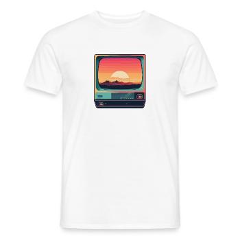 RETRO - Men's T-Shirt - white - Front - AI Model Male 178 dark (178cm)